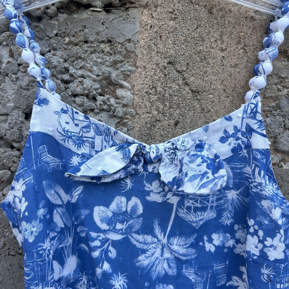 Haute Hippie Beach Vacation Sundress Kids 12 Cotton Tiered Floral Maxi Dress - Picture 2 of 4